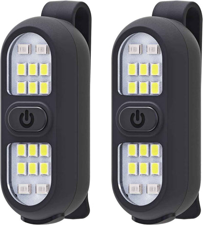 LumenX Running Light for Night Walkers, 450-Lumen USB Rechargeable Clip Flashlight with SOS Morse Code