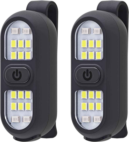 LumenX Running Light for Night Walkers, 450-Lumen USB Rechargeable Clip Flashlight with SOS Morse Code