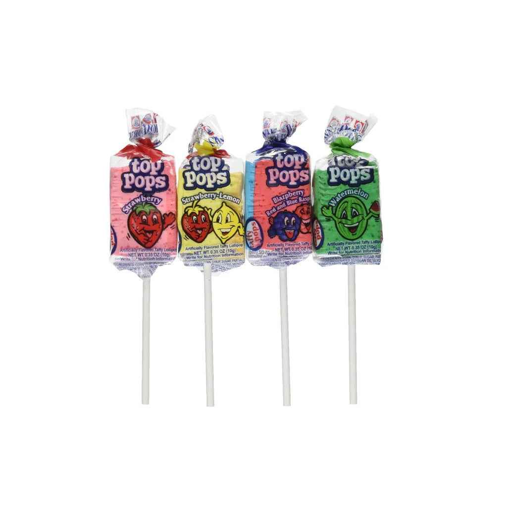 Taffy Pops Assorted Flavors 48ct – Thoughtful Stocking Stuffer and Christmas Tree Surprise for Great-Grandchildren