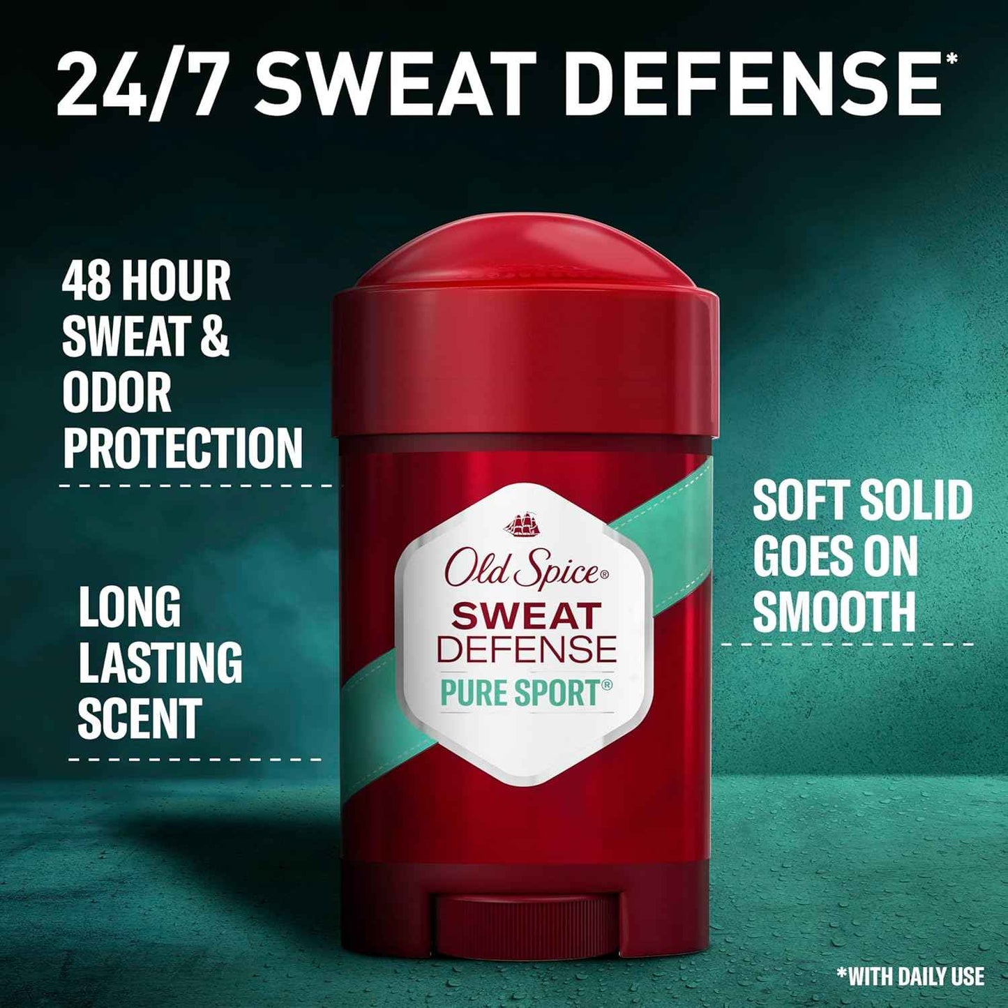 Old Spice Pure Sport Plus Antiperspirant – 48-Hour Protection for Daily Shower and Wind-Down Routine