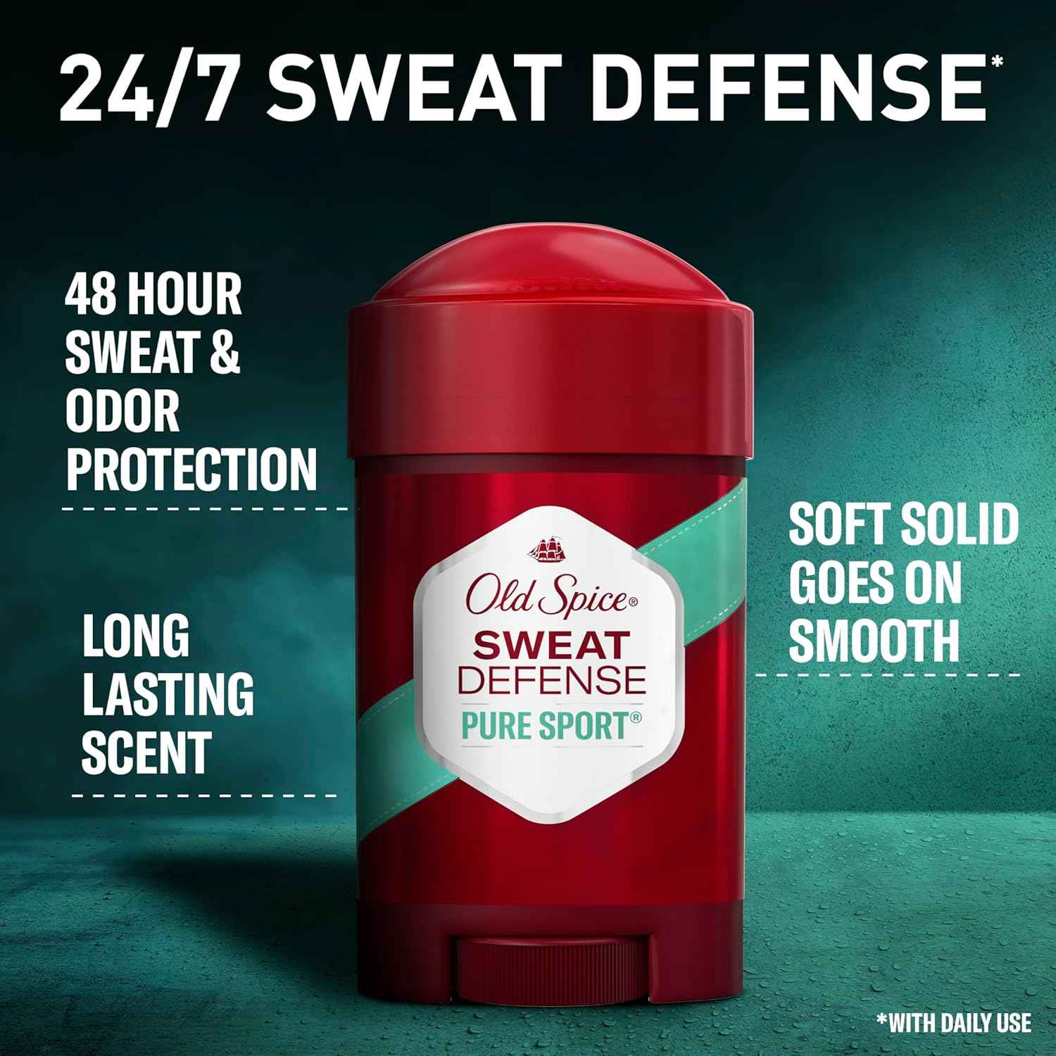 Old Spice Pure Sport Plus Antiperspirant – 48-Hour Protection for Daily Shower and Wind-Down Routine