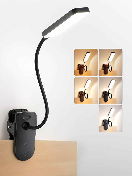 LuminGlow Pro Clip Lamp – Minimalist Reading Light for Intentional Living Spaces, Cordless Clean Design
