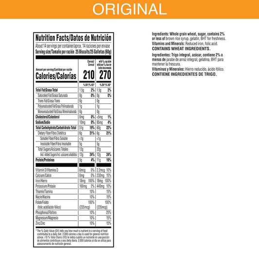 Kellogg’s Frosted Mini-Wheats – Grab-and-Go Office Desk Snack for Focused Workdays, 29.5oz Giant Box