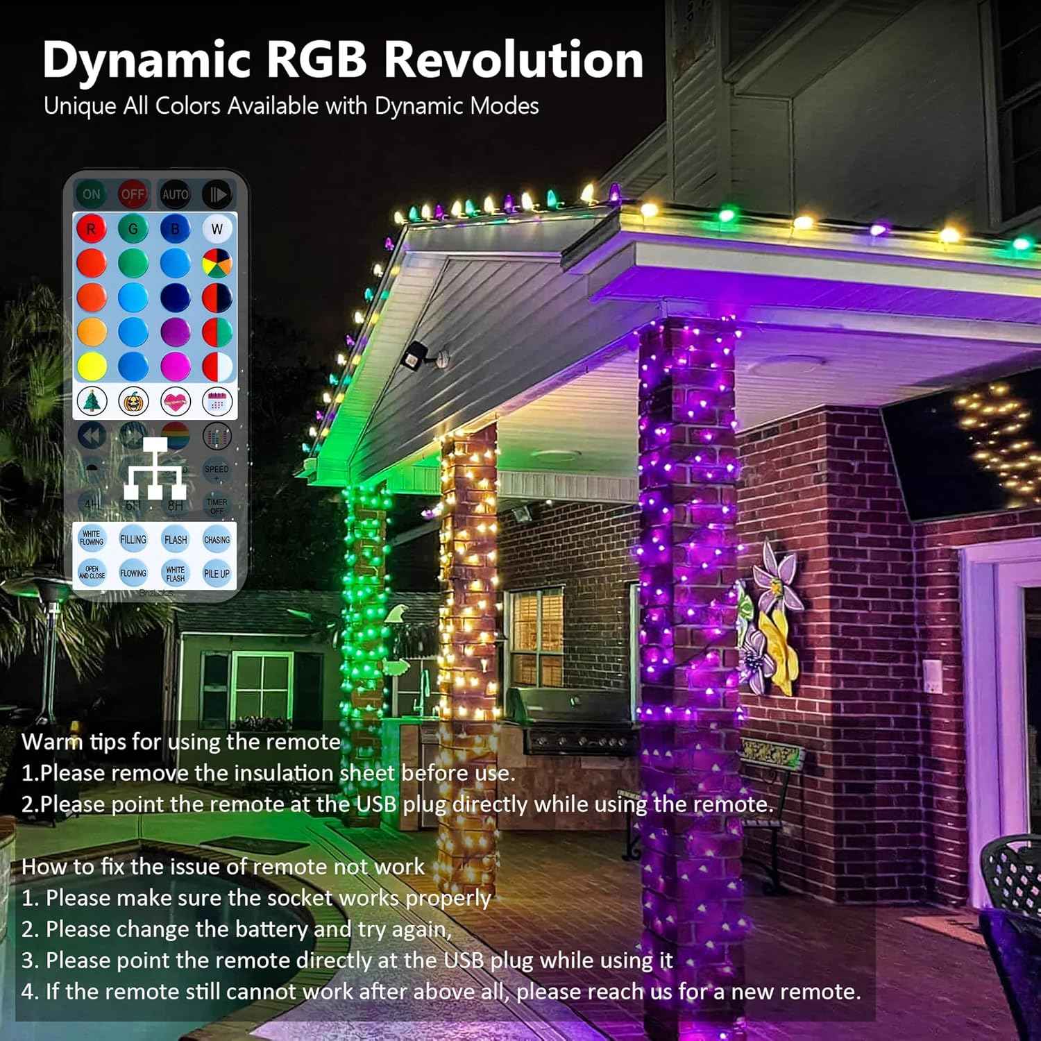 BrizLabs Color Changing Fairy Lights – Living Room Ambiance with 490+ Dynamic Modes