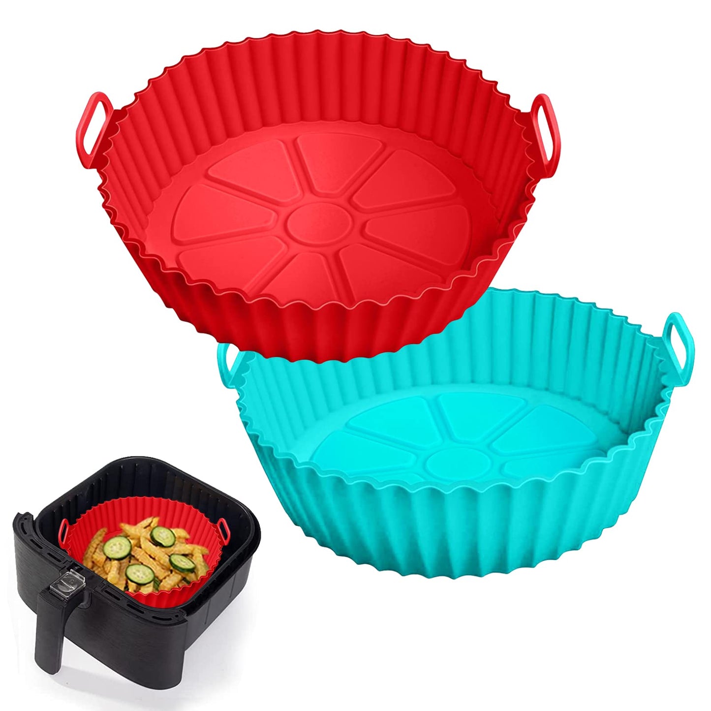2_Pack_Air_Fryer_Silicone_Liners_Pot_for_3_to_5_QT,_Basket_Bowl,_Replacement_of_Flammable_Parchment_Paper,_Reusable_Baking_Tray_Oven_Accessories,_Red+Blue,_(Top_8in,_Bottom_6.75in)
