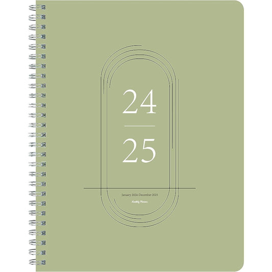 Monthly_Planner_Jan_2024_-_Dec_2025,Simple_Calendar_Planner_Notebook_7"_x_9"_Soft_PVC_Cover_Spiral_Binding_With_Goals_To_Do_List,_Easy_Organize_Your_Schedules