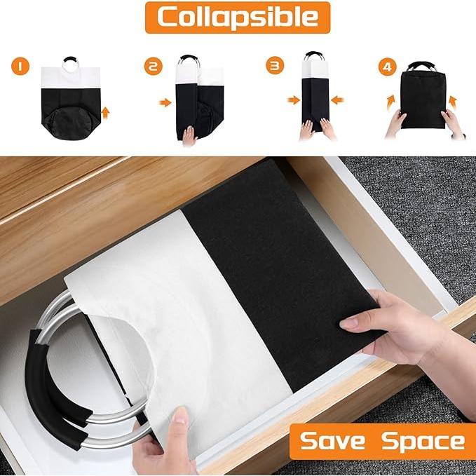 BlissTotes_Laundry_Basket,_Laundry_Hamper,_Collapsible_Laundry_Baskets,_Dirty_Clothes_Hamper,_Waterproof_with_Foam_Protected_Aluminum_Handles_for_College_Dorm,_Family