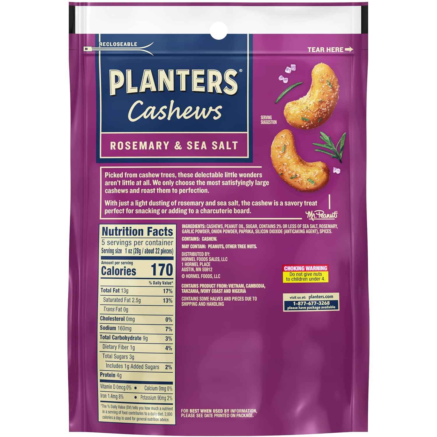 PLANTERS Dill Pickle Cashews Resealable Bags - Desk Drawer Snack to Beat the 3PM Slump