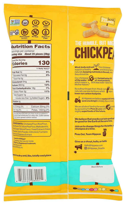 Hippeas Chickpea Puffs – Mindful Snacking for Home Wellness Routines, Vegan White Cheddar