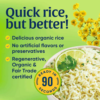 Lundberg Cilantro Lime Rice 5.5 Oz – 90-Second Desk Lunch for Busy Office Professionals