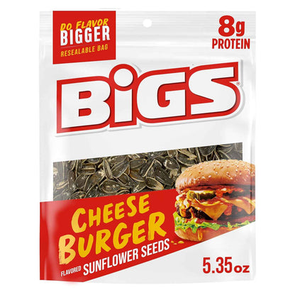 BIGS Sunflower Seeds Cheeseburger Flavor – Low-Carb Crunch for Late-Night Study Fuel
