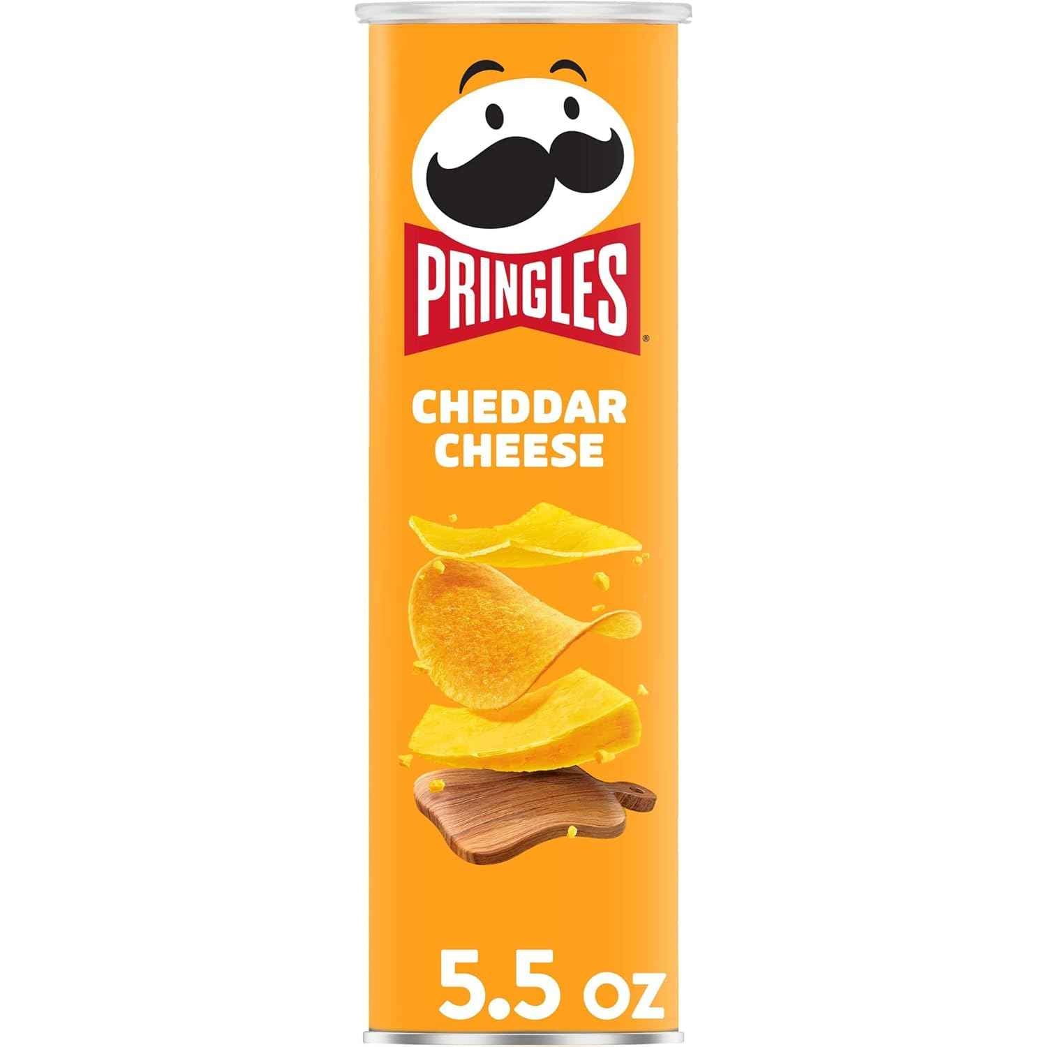 Pringles Cheddar Cheese Crisps – School Lunch Snack for Kids Lunch Boxes