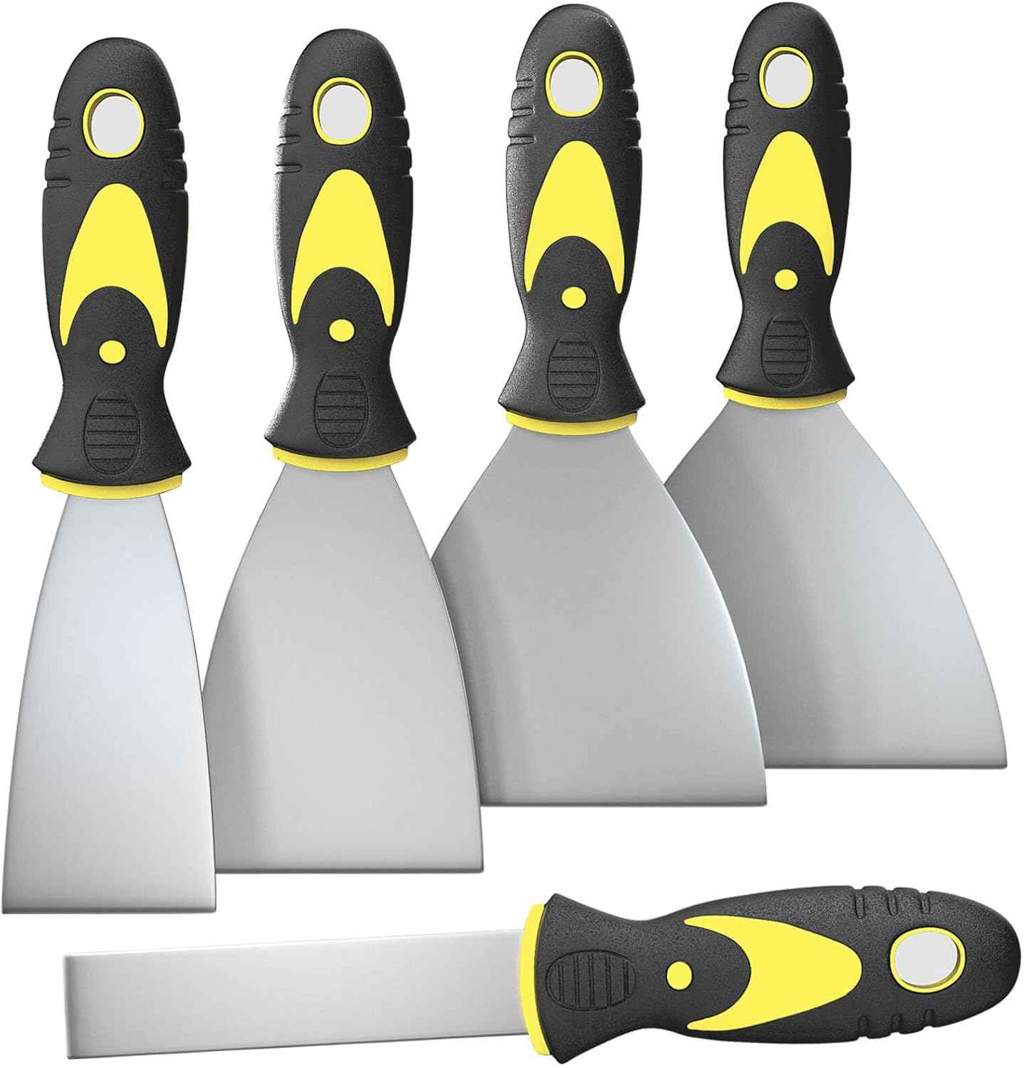 Putty Knife Set – Minimalist Wall Repair Kit, 5 Stainless Steel Scrapers for Intentional Home Care