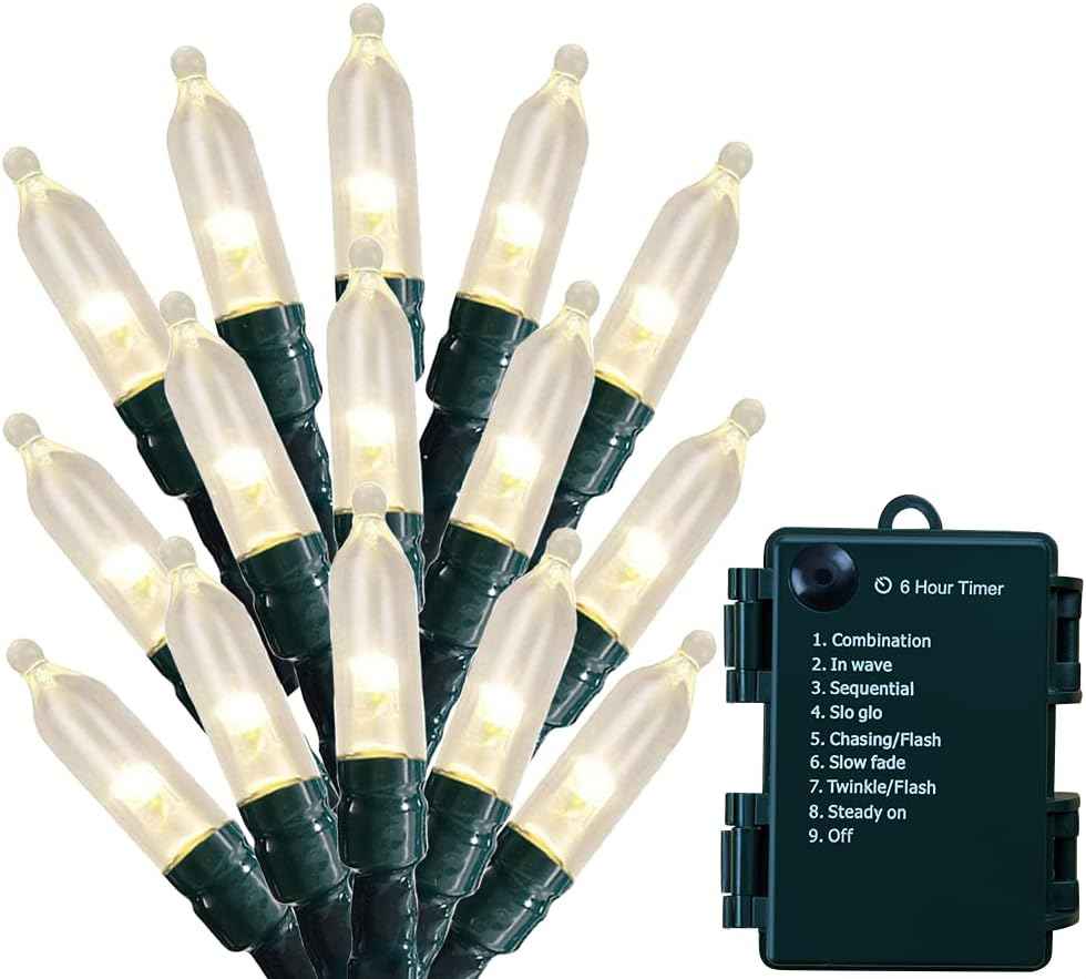 [Brand] LED Mini String Lights 50 Count – No-Heat Battery Powered Holiday Lights with 6h Auto Timer for Worry Free Nighttime Use