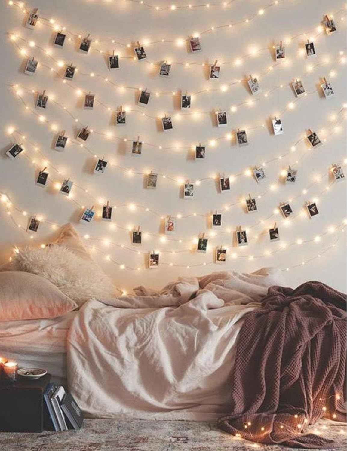 Aurora Glow Simple LED Fairy Lights 17Ft – Clean Warm White String Lights for Intentional Spaces