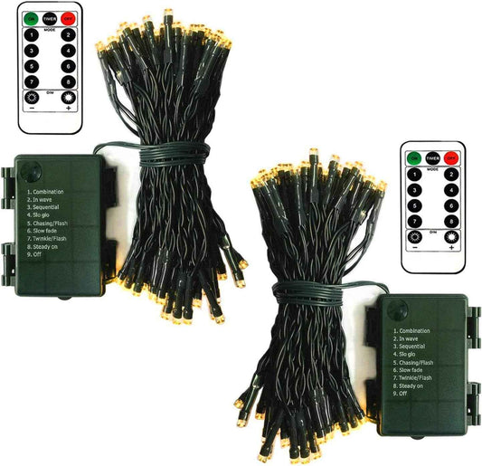 echosari 2 Pack Waterproof Fairy Lights – Patio, Porch, and Garden Path Decor with 8 Lighting Modes