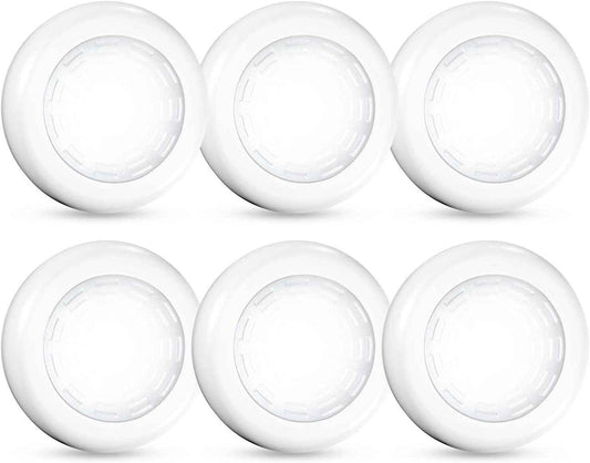 Brilliant Evolution Tap Light 6 Pack – Child-Safe Cordless Night Lights for Nursery, Playroom and Kids' Bedrooms