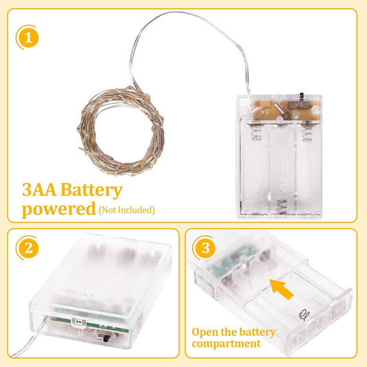 Minimax Home Kids Room Fairy Lights – Cool-Touch Nursery String Light with Auto Timer Nightlight