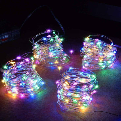 [Brand] Minimalist String Lights – Clean Copper Wire Bedroom Accent, 4-Pack Battery LED Set