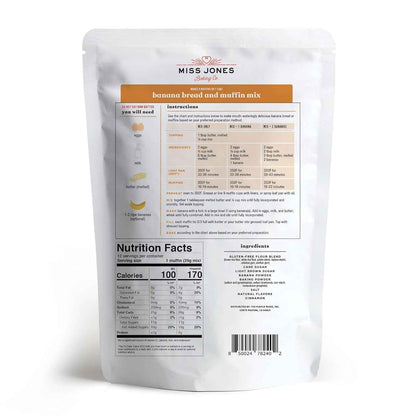 Miss Jones Baking Banana Bread & Muffin Mix - Thoughtful Vegan Gluten-Free Gift for the Health-Conscious Home Baker