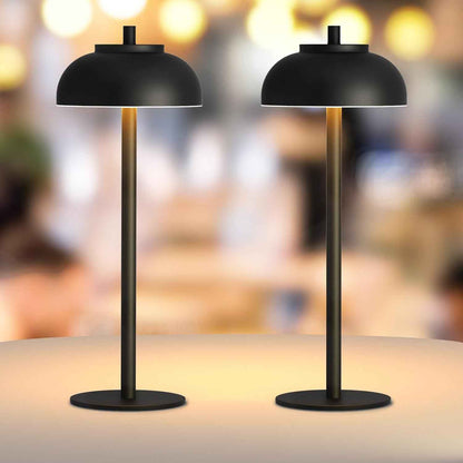 Moragin Matte Metal Rechargeable Accent Lamps 14-Inch – Dimmable Bedside Lamps for Cozy Home Ambiance