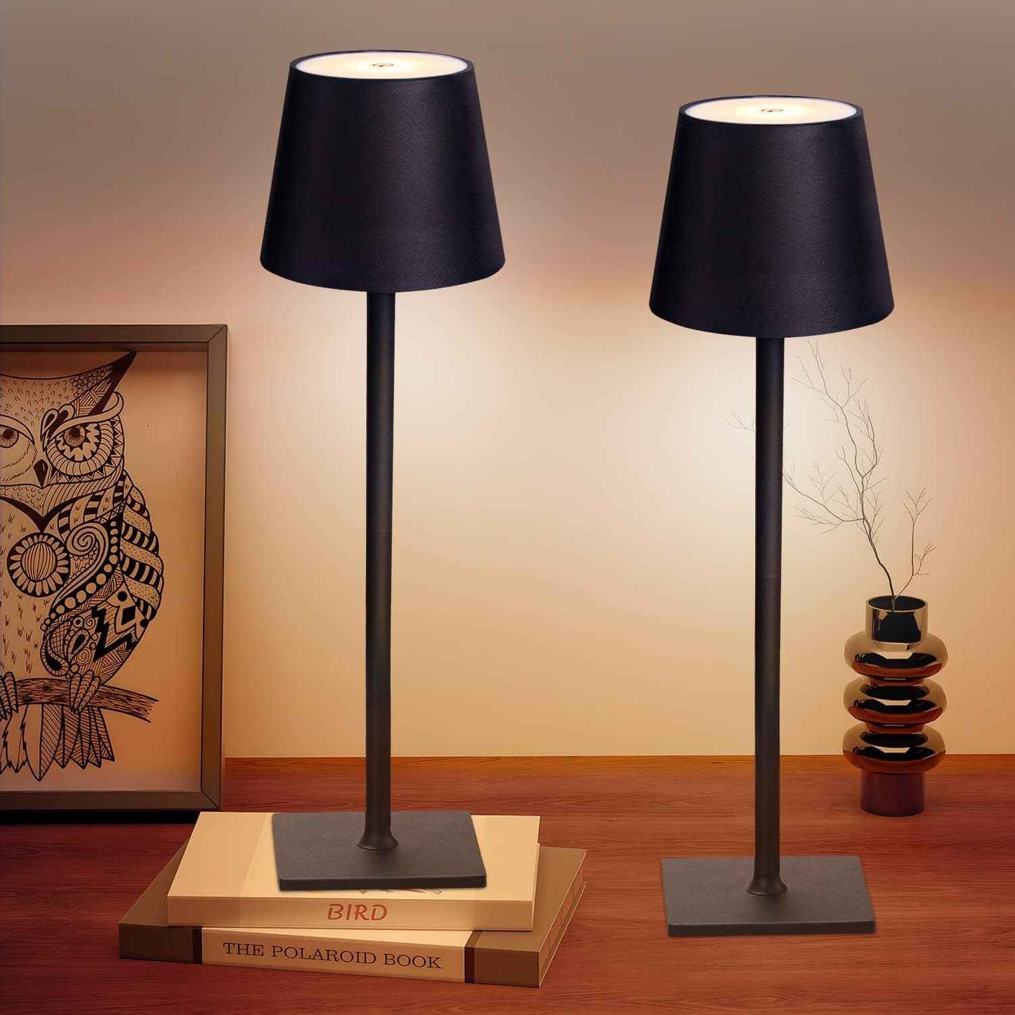 LumaGlow Rechargeable Lamp Set – Romantic Housewarming Gift for Couples, 2-Pack Dimmable Warm Light