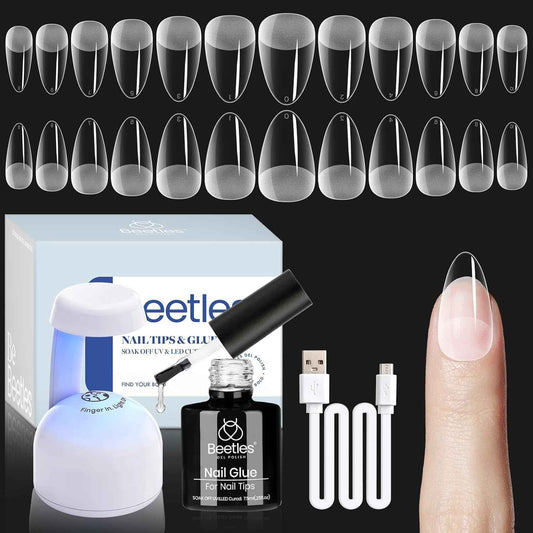Beetles Gel Nail Kit Etch-X – Study Desk Manicure, Portable USB Lamp for Quick Touch-Ups Between Sessions