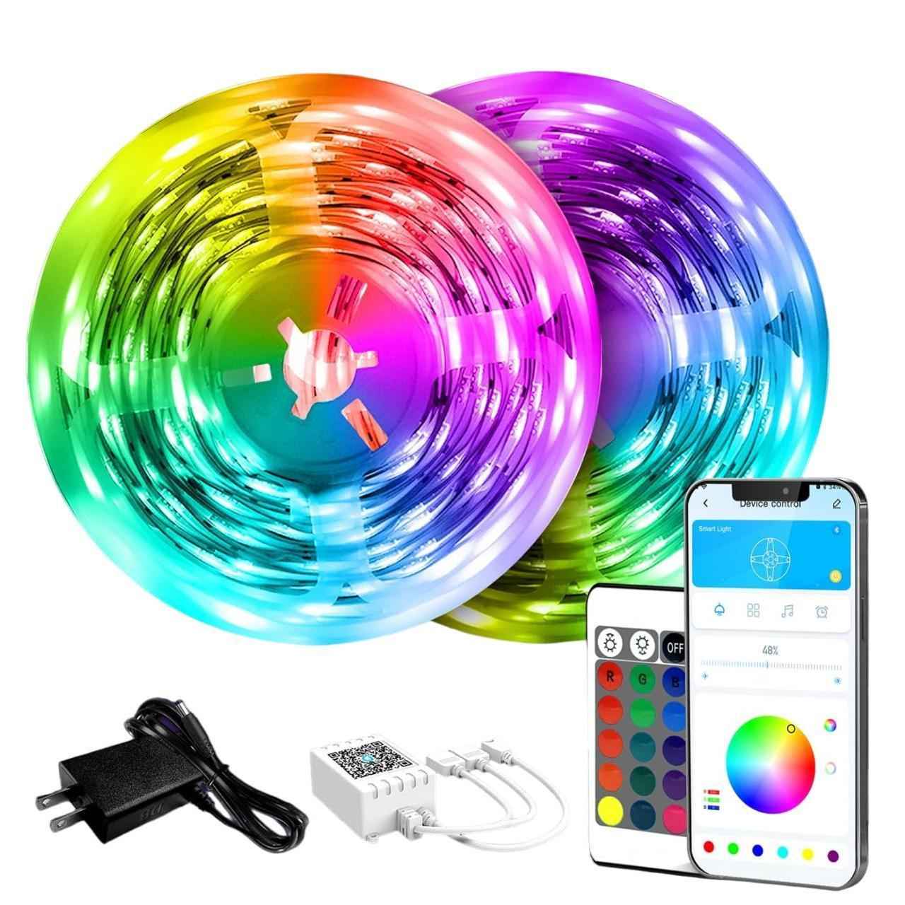 DAYBETTER RGB LED Strip 130ft – Dorm Room and Ceiling Accent Lighting for Cozy Home Aesthetic
