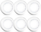 Tap Light 6 Pack Portable LED Puck Touch Night Lights - Battery Operated Under Cabinet Lighting for Kitchen, Closet, Classroom, Indoor & Outdoor