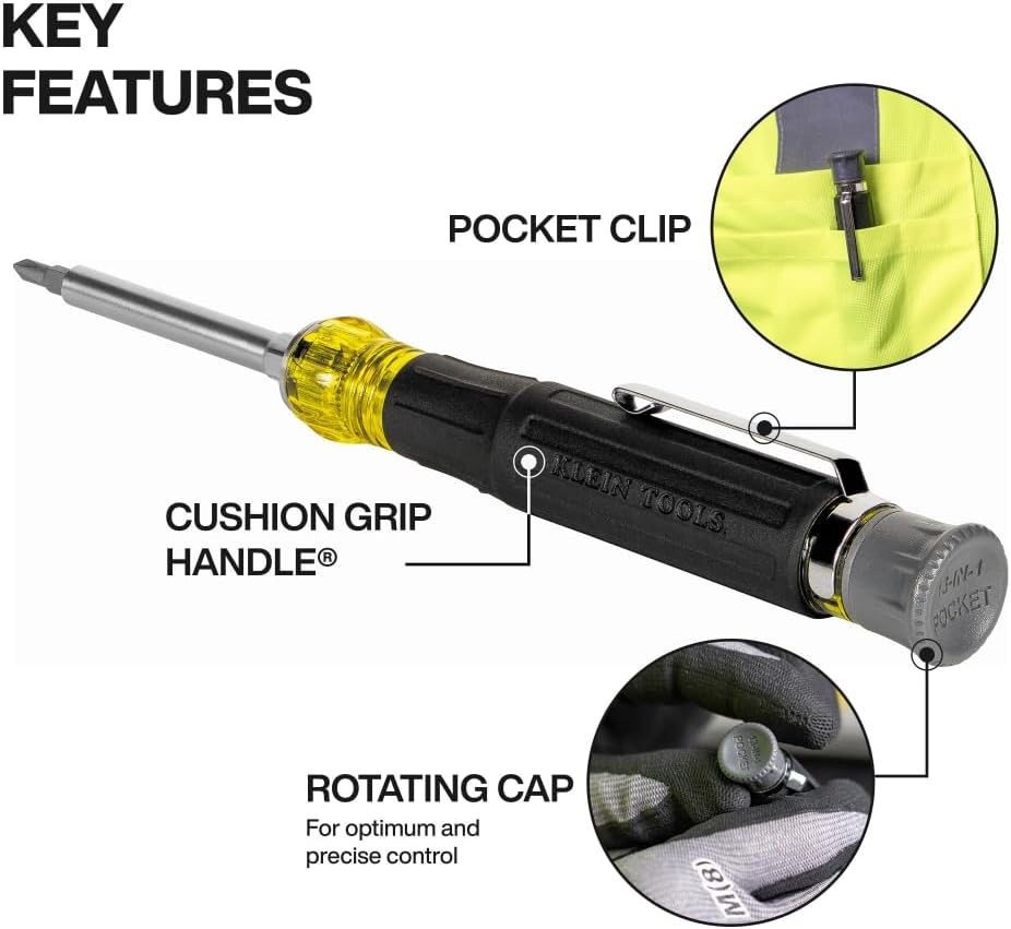 Klein_Tools_32600P_Mini_Precision_Screwdriver_with_Pocket_Clip,_13-in-1_Magnetic_All-Purpose_Driver_with_Nut_Drivers,_Phillips,_Slotted,_and_TORX_Tips