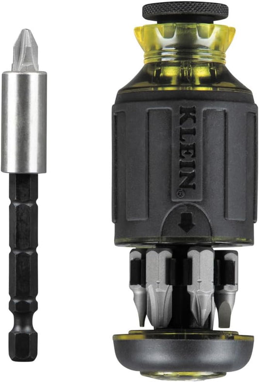 Klein_Tools_32308_Multi-bit_Stubby_Screwdriver,_Impact_Rated_8-in-1_Adjustable_Magnetic_Tool_with_Phillips,_Slotted,_Square_and_Nut_Driver