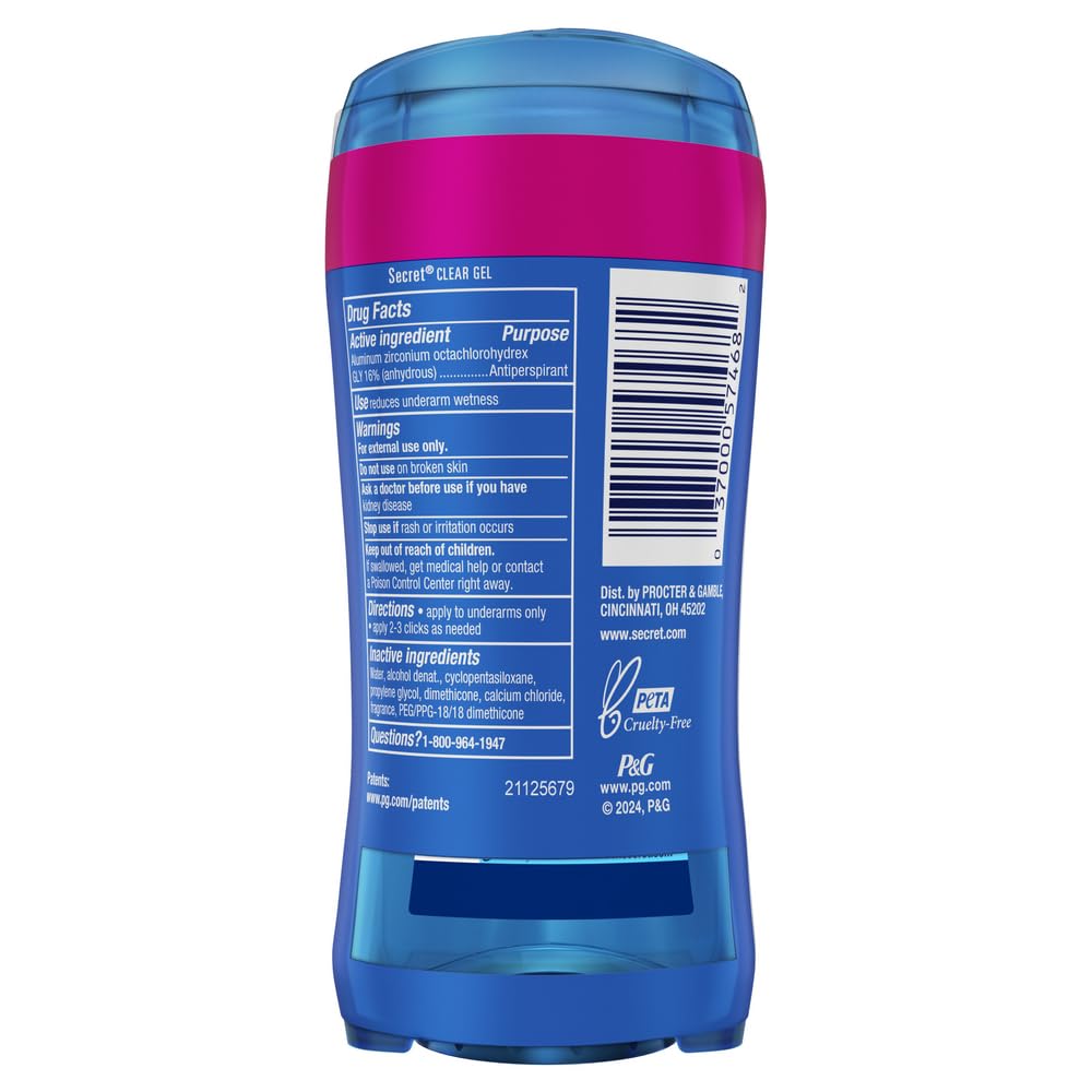Secret_Outlast_Antiperspirant_Deodorant_for_Women,_72hr_Sweat_&_Odor_Protection,_PH_Balancing_Minerals,_Clear_Gel,_Protecting_Powder_Scent,_2.6_oz_(Pack_of_2)