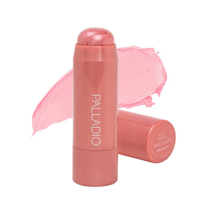 Palladio I&amp;#39;m Blushing 2-in-1 Cheek and Lip Tint, Buildable Lightweight Cream Blush, Sheer Multi Stick Hydrating formula, All day wear, Easy Application, Shimmery, Blends Perfectly onto Skin, Precious