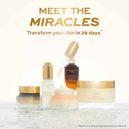 Revolution Pro Miracle Night Rescue Serum Advanced Complex, Overnight Face Serum, Smooths & Plumps Skin with Hyaluronic Acid & Peptides, 1 oz
