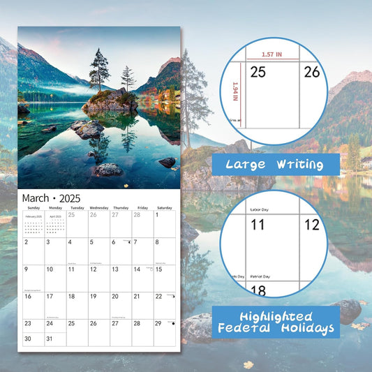 2025_Wall_Calendar,Calendar_2025,_November_2024_-_December_2025,_Wall_Calendar_Brilliant_Seasons,_12"_x_24"_Opened,_Full_Page_Months_Thick_&_Sturdy_Paper_for_Gift_Perfect_Calendar_Organizing_&_Planning