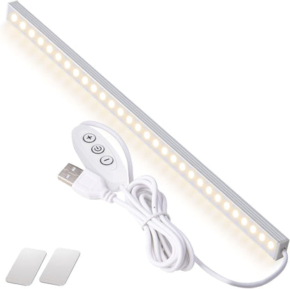 USB_Powered_Under_Cabinet_Lighting,_12"_Tool-Free_Mount_Dimmable_LED_Strip_for_Pantry_&_Workspace