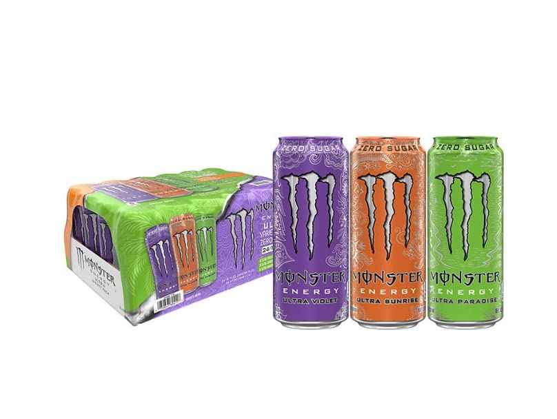 Monster Energy Ultra Variety Pack, PKZSD, Sugar Free Energy Drink, 16 Ounce | Pack of 15