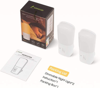 LOHAS_Plug_in_Night_Light,_Dimmable_LED_Night_Lights_With_Dusk_to_Dawn_Sensor,_Soft_White_3000K_Sleep_Nightlight,_Adjustable_Brightness_5-80lm_Mini_Light_for_Nursery_Kids_Room_Hallway_Kitchen,_2_Pack