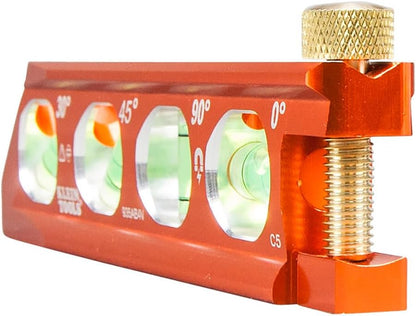 Klein_Tools_935AB4V_Level,_6-Inch_Magnetic_Torpedo_and_Conduit_Level_with_0/30/45/90_Degree_Vials,_V-Groove_and_Magnet_Track,_High_Visibility_Orange