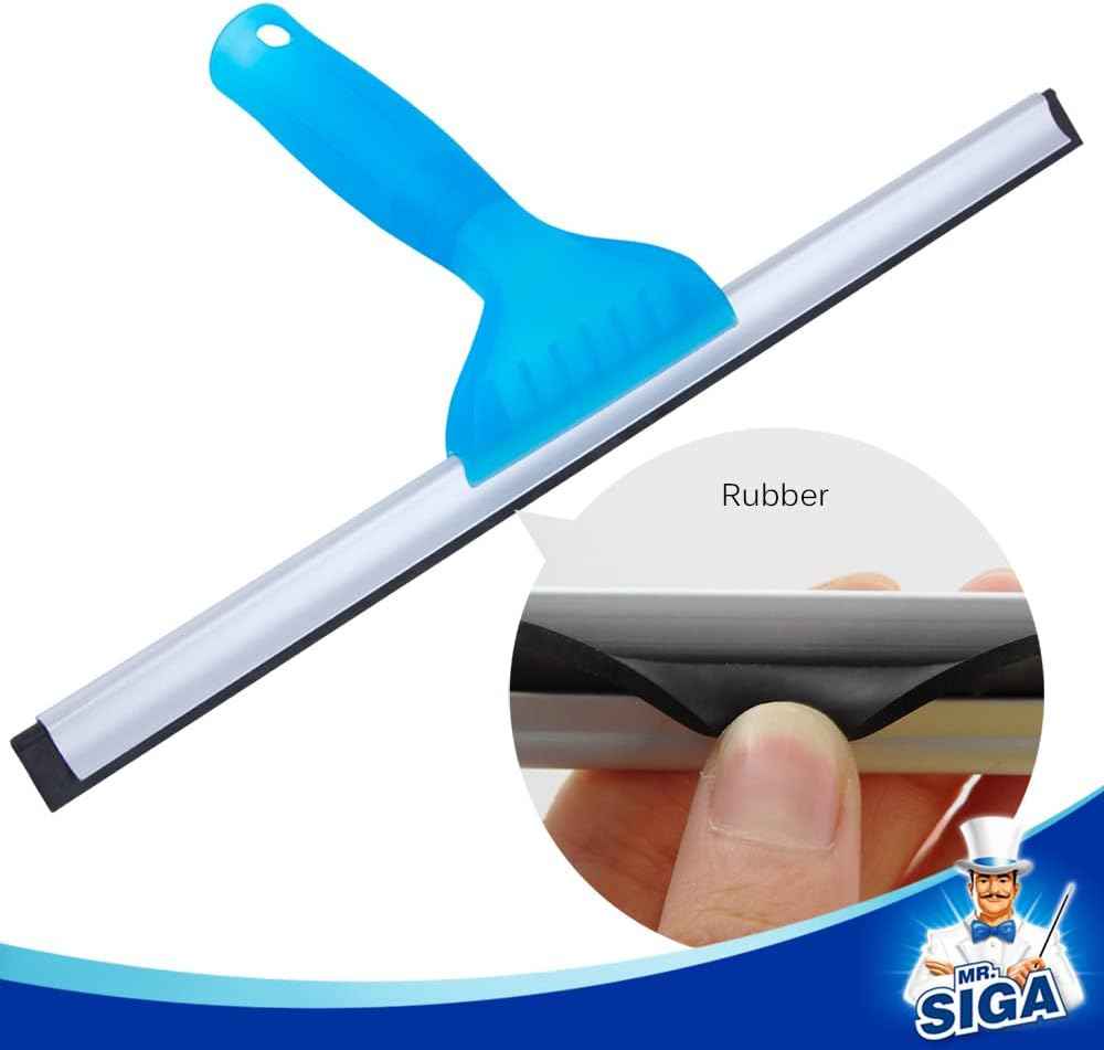 MR.SIGA Professional Window Cleaning Combo - Squeegee & Microfiber Window Scrubber