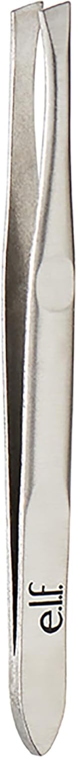 e.l.f._Slant_Tweezer,_Professional_Quality_Stainless_Steel,_Provides_a_Strong_Grip,_Removes_Hairs_Accurately,_Shapes,_Defines,_Easy_To_Use,_Ergonomically-Designed