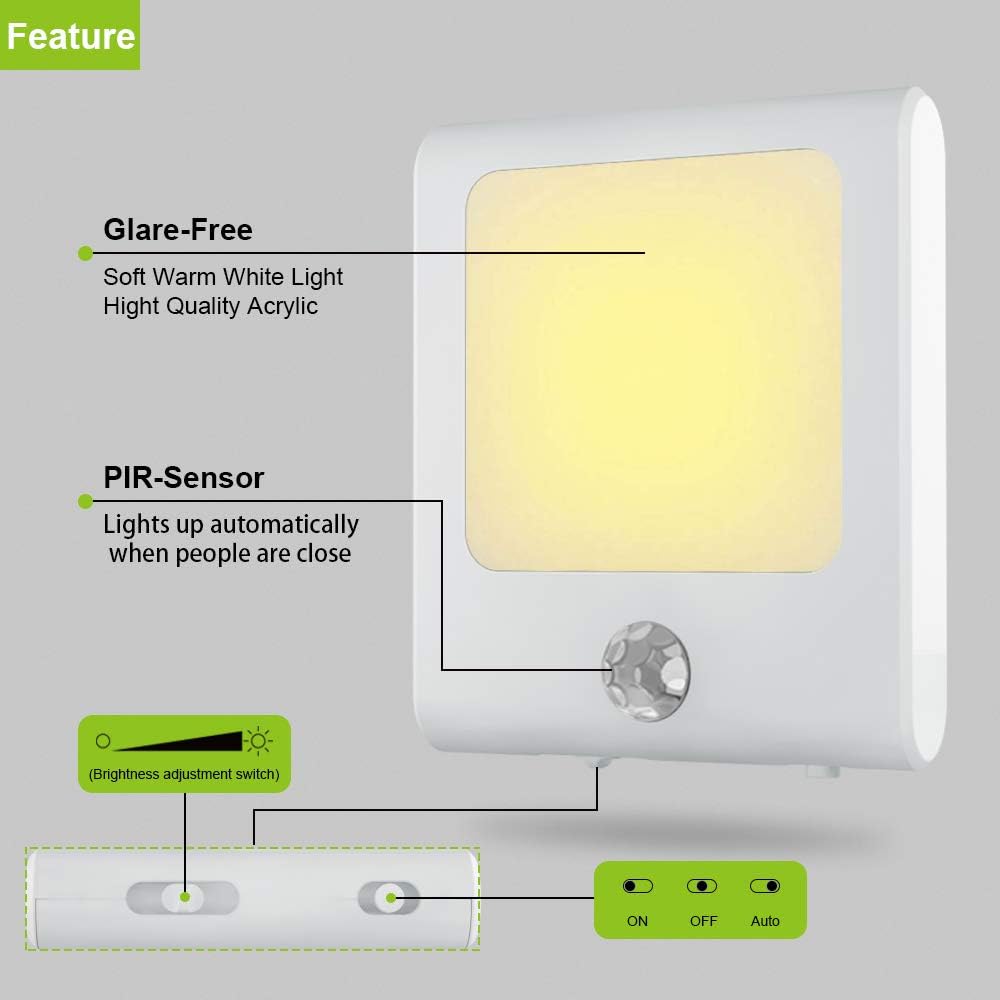 MAZ-TEK_Plug_in_Motion_Sensor_Lights_with_Adjustable_Brightness,Warm_White_Motion_Activated_Led_Night_Light_for_Hallway,_Stair,_Corridor,_Kitchen,_Living_Room,_Garage,_Basement,_Utility_Room,2_Pack
