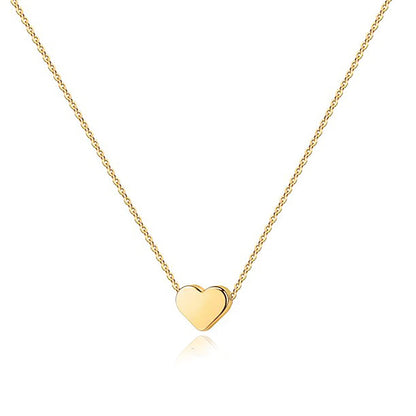 PAVOI 14K Gold Plated Cubic Zirconia Heart Necklace | Cute Dainty Love Pendant Necklaces for Women - Valentines Day Trendy Jewelry
