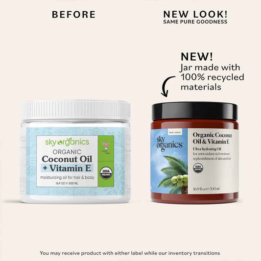 Sky Organics - Oil & Vitamin E, 16.9 fl oz - Skin & Hair Ultra-Hydrating Oil - Fatty Acids & Antioxidants - Natural, Vegan & Cruelty Free - Skin Care & Hair Care