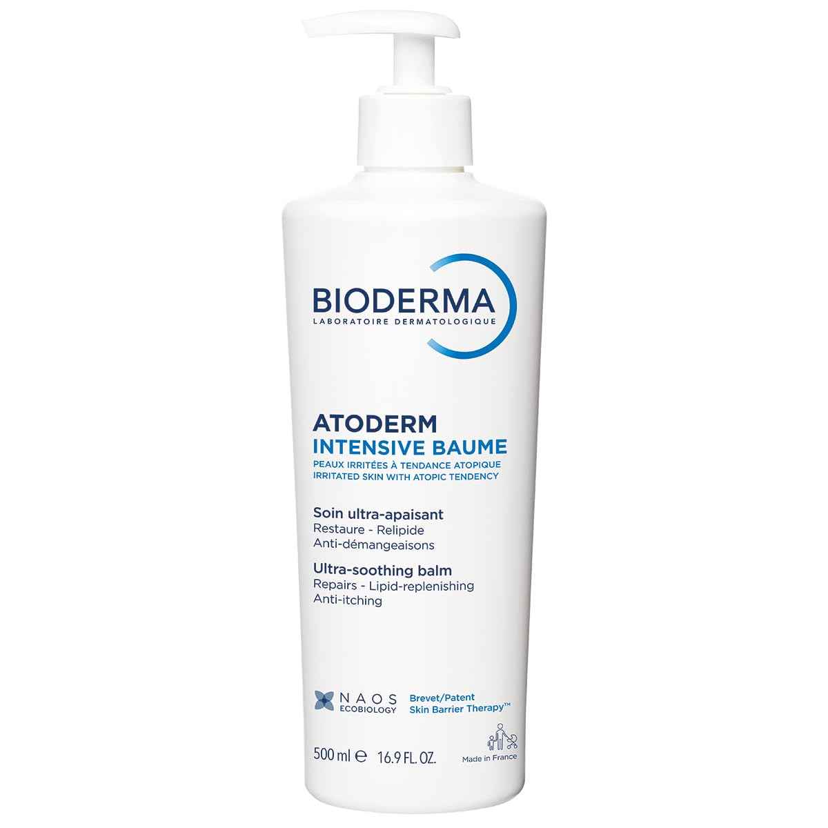 Bioderma Atoderm Intensive Balm, Hydrating Balm for Dry to Atopic Sensitive Skin, Face & Body Moisturizer with Ultra Soothing Anti-Itching Formula, Fragrance-Free, Non-Greasy & Non-Sticky for Family
