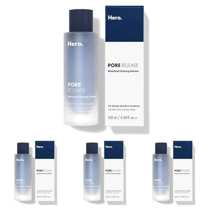 Hero Cosmetics Pore Release Blackhead Clearing Solution, Exfoliating 2% Salicylic Acid Toner Featuring AHA, BHA, and PHA, Blackhead Remover Toner, 100 ml