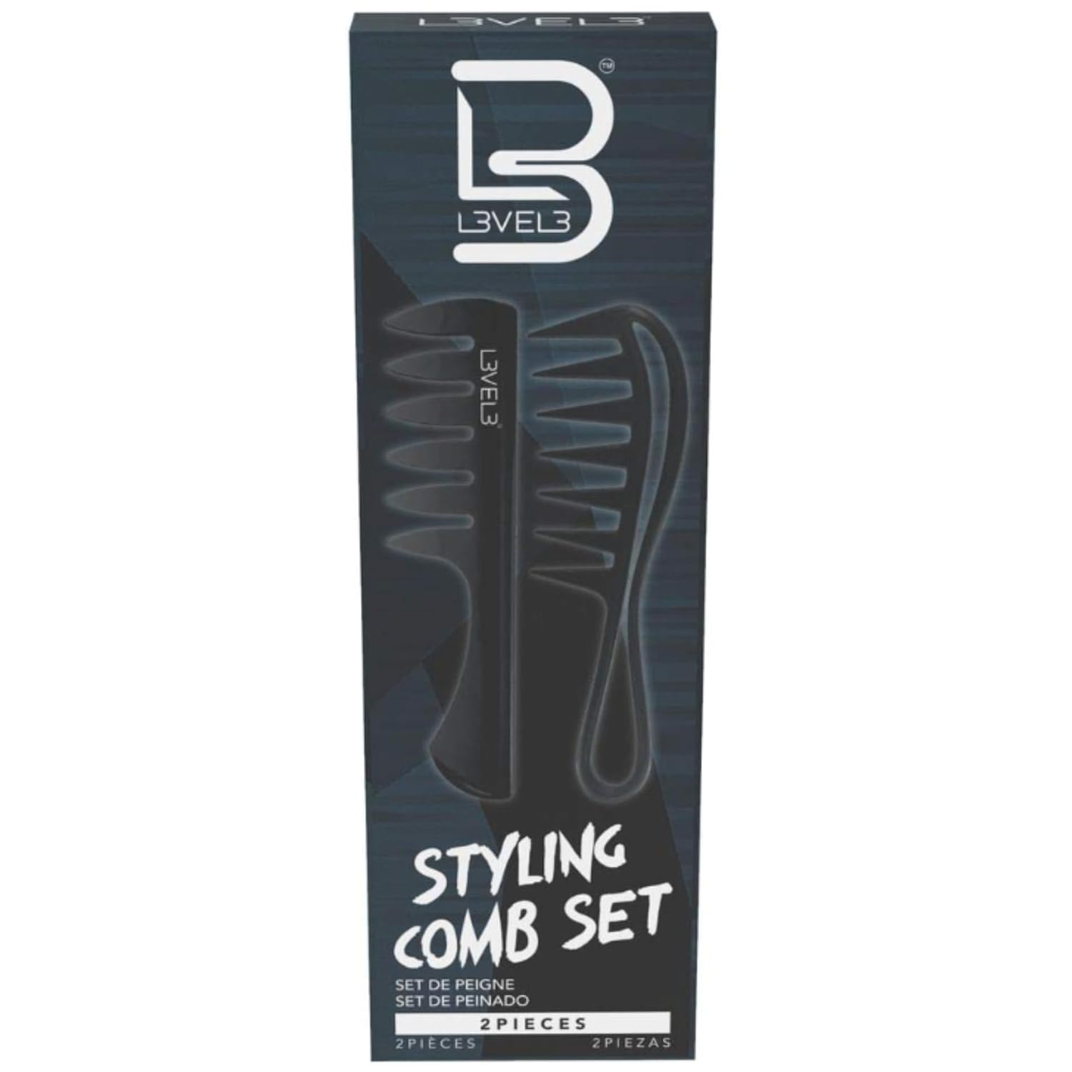 L3_Styling_Comb_Set_-_Professional_Salon_Look_-_Lightweight_and_Ergonomic_-_Comfortable_and_Glides_Easily_-_Level_Three_-_2pc