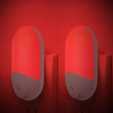 670nm Red Light Night Light for Sleep Therapy[2 Pack] - Zero Blue Light, Auto On/Off LED Red Night Light Plug into Wall for Baby Nursery Bedroom Bathroom with Dusk to Dawn Sensor