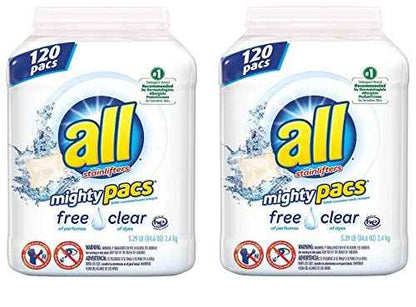 all Unit Dose Laundry Detergent, Mighty Pacs, Free Clear