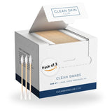 Clean Skin Club Clean Swabs | One Pointed Tip | Biodegradable + Organic Cotton & Bamboo | Makeup & Nail Polish Touch-ups | Chlorine-Free & Hypoallergenic